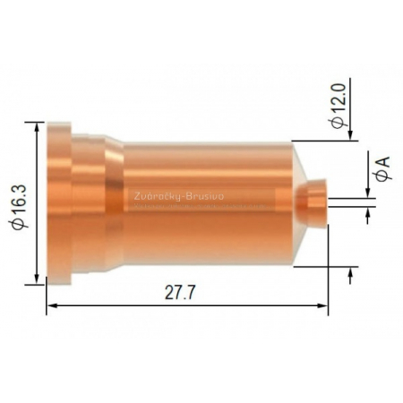 Dýza SCP 120 - Contact - dĺžka 27,7 mm
