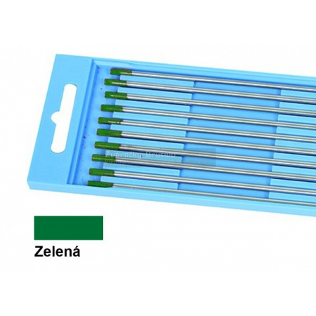 Wolfrámová elektróda WP zelená - dĺžka 175 mm